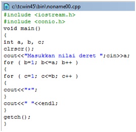Contoh Program Perulangan (FOR) Pada C++